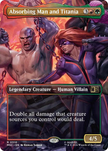 Image for Absorbing Man and Titania (Borderless) (510) (MSC) - Magic: The Gathering