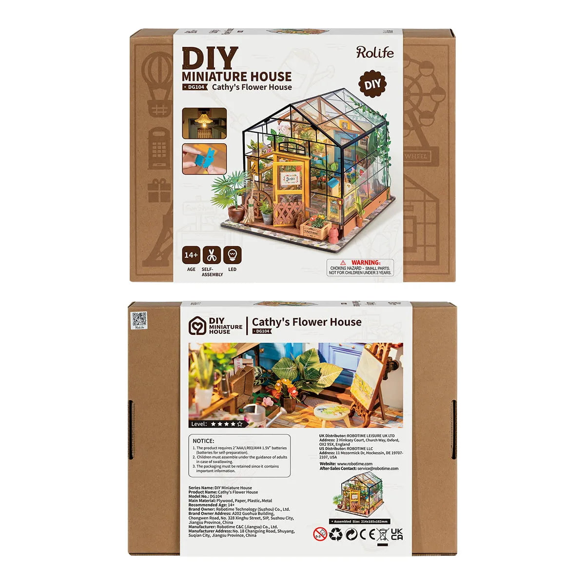 Rolife Cathy's Flower House Miniature Kit DG104