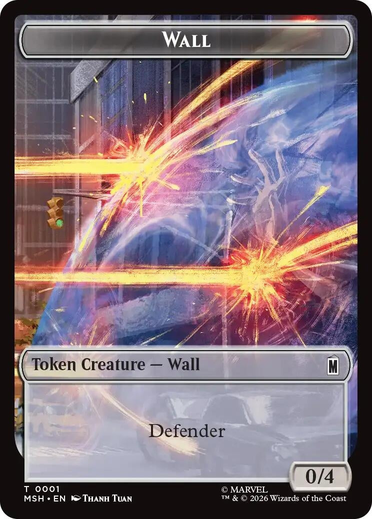 Image for Wall // Moloid Double-Sided Token (001/013) (MSH) - Magic: The Gathering