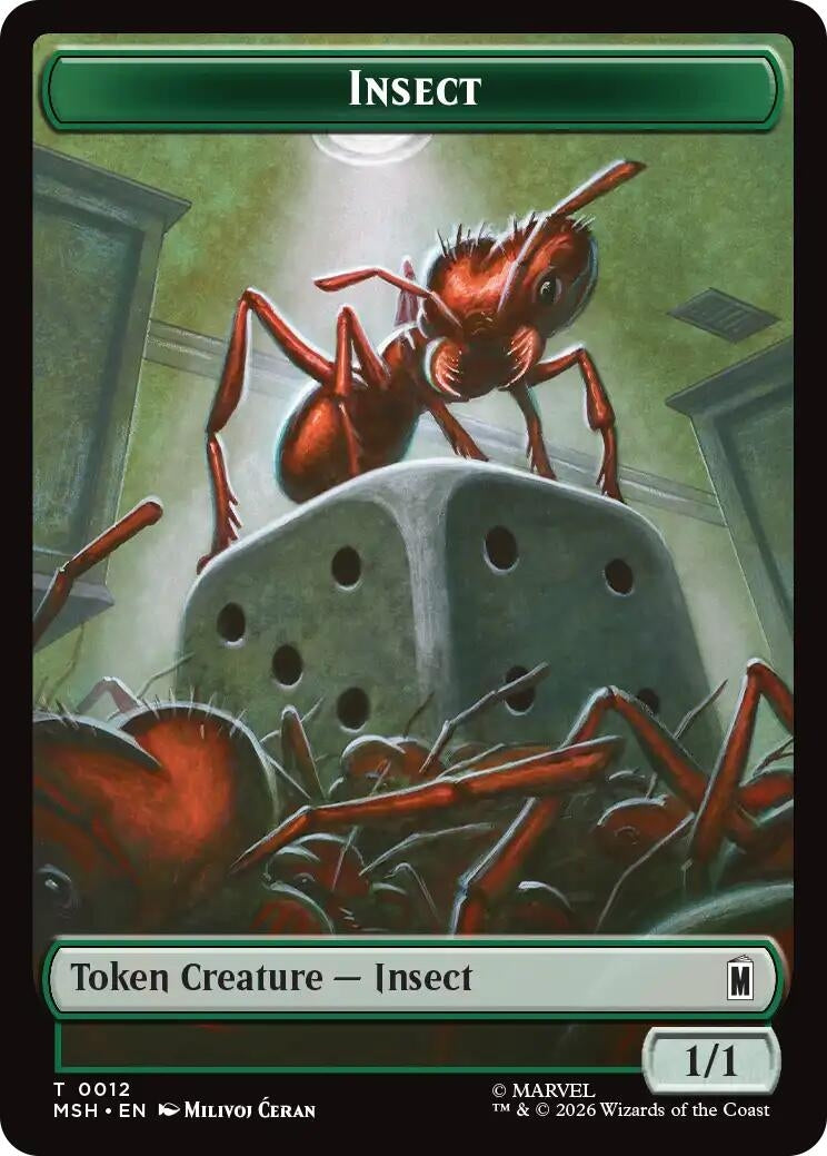 Image for Insect // Clue Double-Sided Token (012/017) (MSH) - Magic: The Gathering