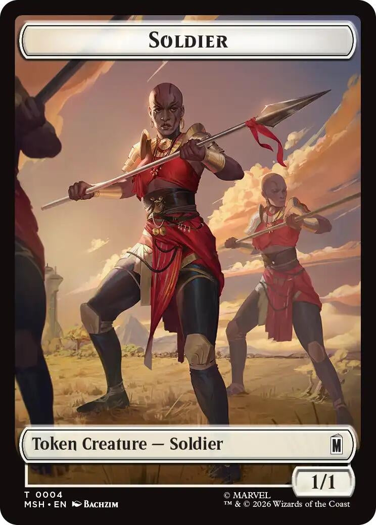 Image for Soldier // Clue Double-Sided Token (004/017) (MSH) - Magic: The Gathering
