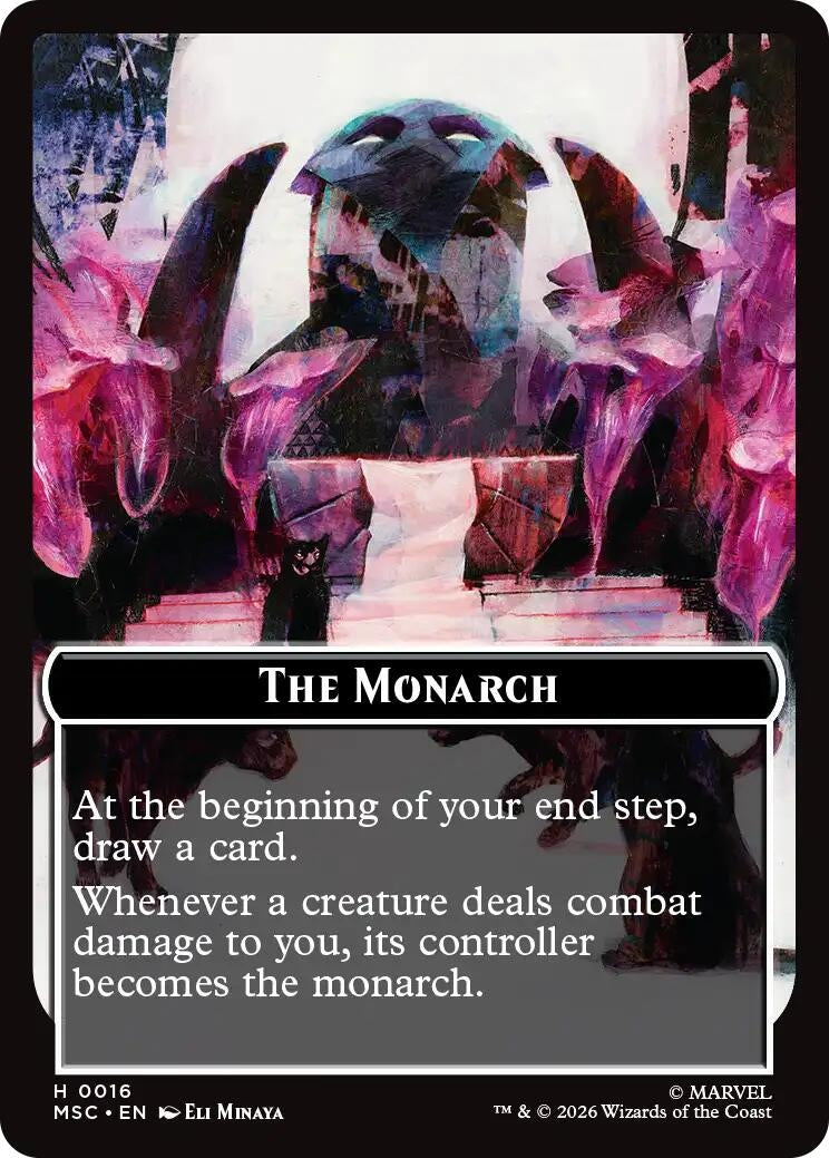 Image for The Monarch (016) // Vibranium (015) Double-Sided Token (16 // 15) (MSC) - Magic: The Gathering
