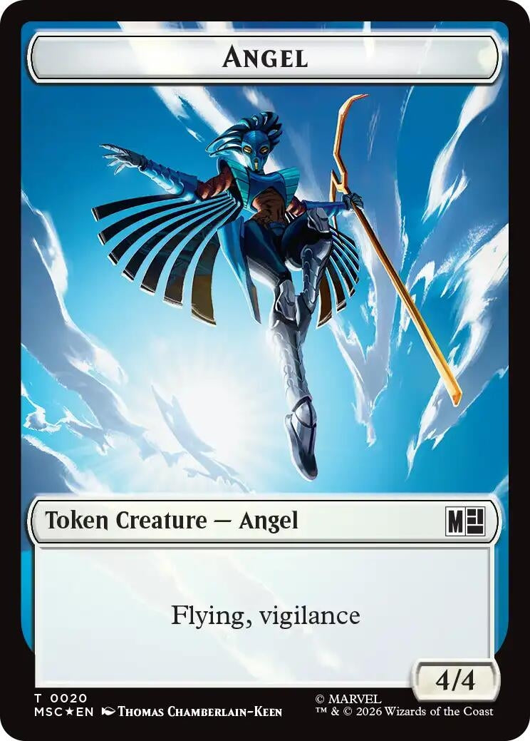 Image for Angel (020) // Vibranium (031) Double-Sided Token (Surge Foil) (20 // 31) (MSC) - Magic: The Gathering