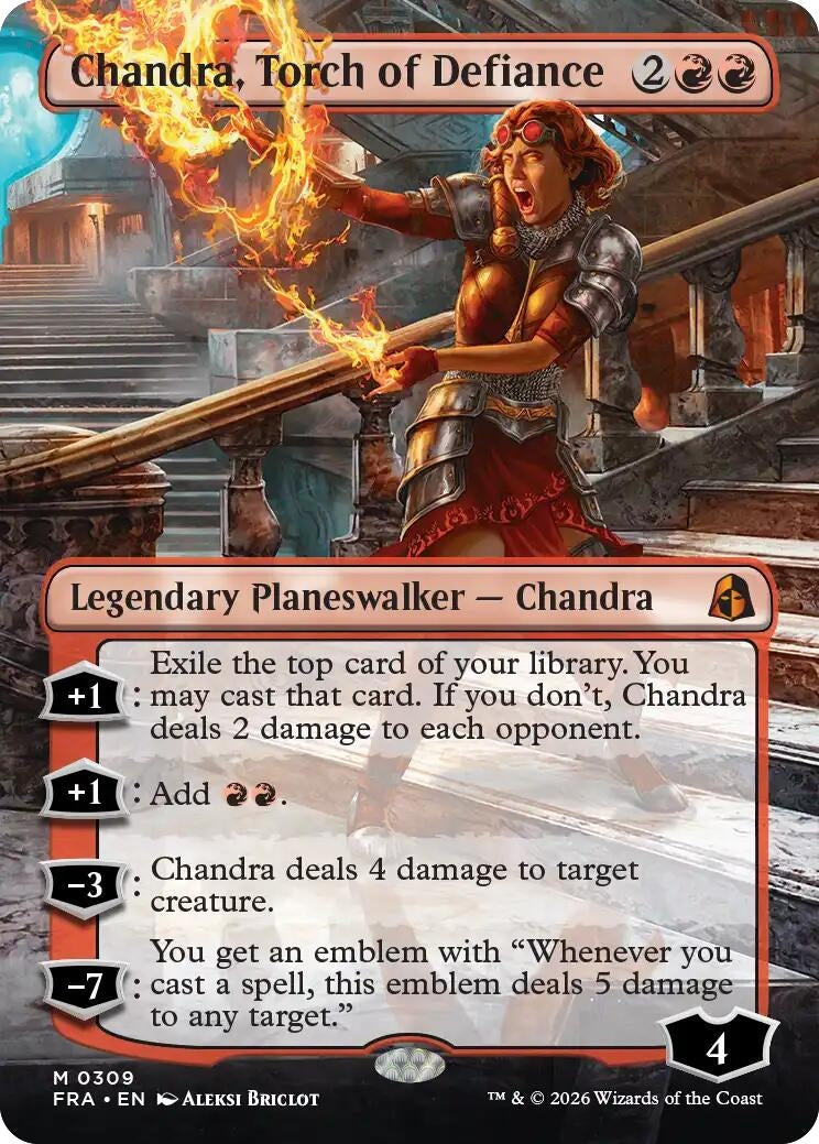 Image for Chandra, Torch of Defiance (Borderless) (309) (FRA) - Magic: The Gathering