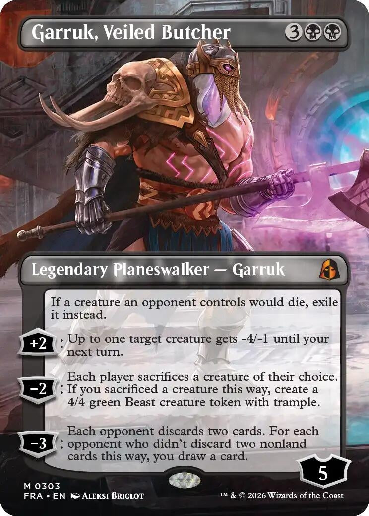 Image for Garruk, Veiled Butcher (Borderless) (303) (FRA) - Magic: The Gathering