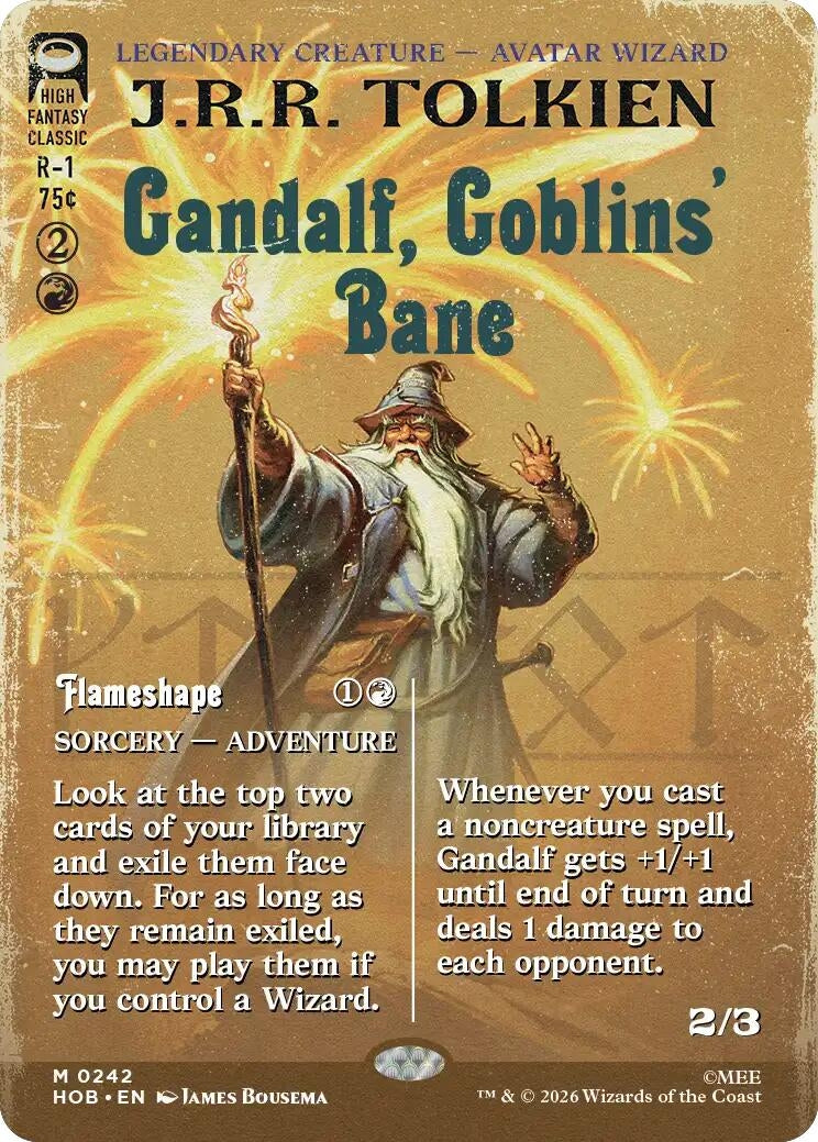 Image for Gandalf, Goblins' Bane (Borderless) (242) (HOB) - Magic: The Gathering