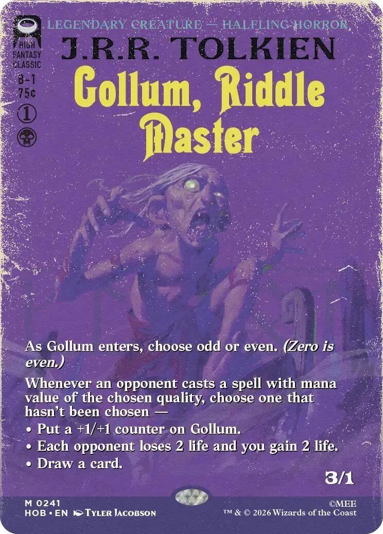 Image for Gollum, Riddle Master (Borderless) (241) (HOB) - Magic: The Gathering