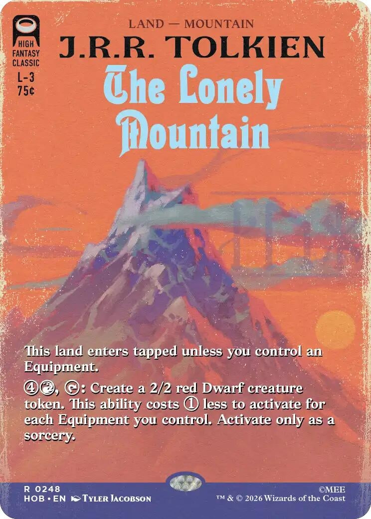 Image for The Lonely Mountain (Borderless) (248) (HOB) - Magic: The Gathering