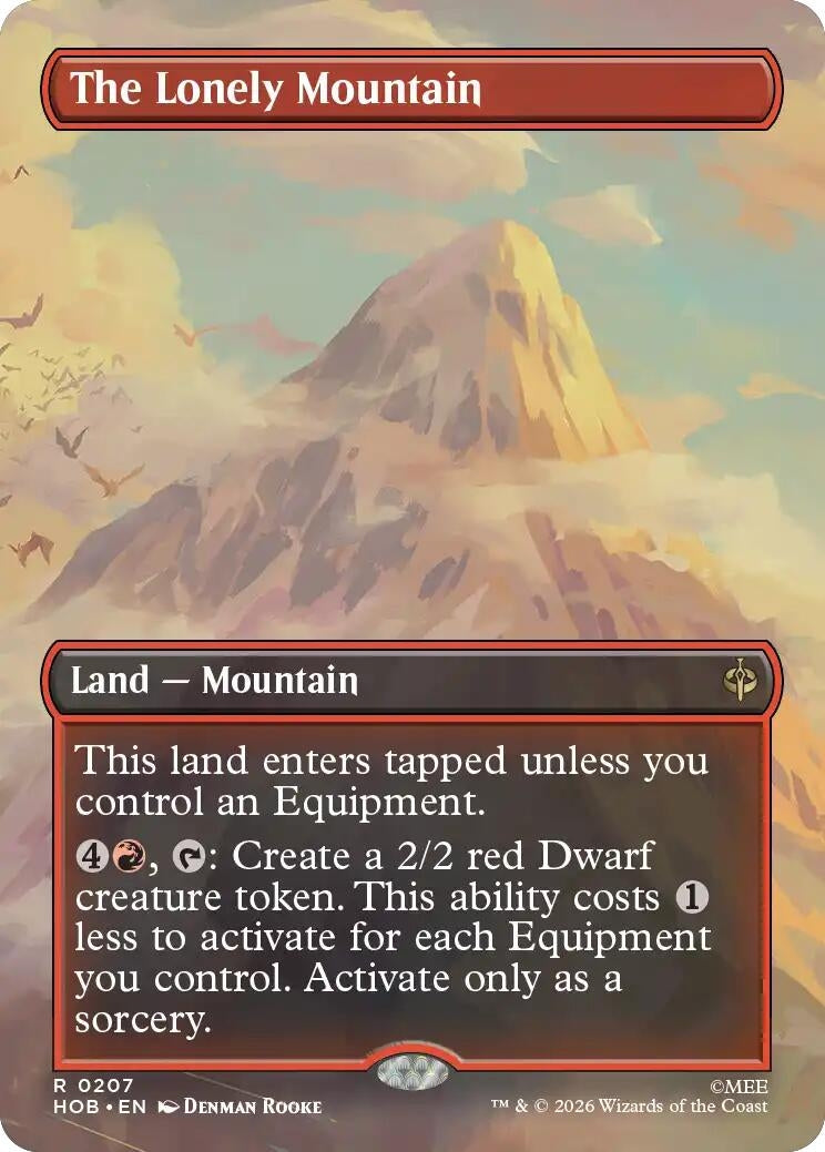 Image for The Lonely Mountain (Borderless) (0207) (207) (HOB) - Magic: The Gathering