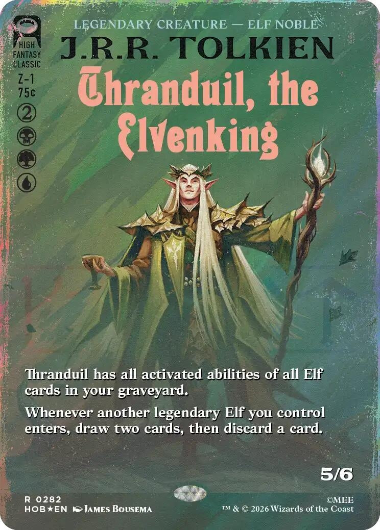 Image for Thranduil, the Elvenking (Borderless) (Surge Foil) (282) (HOB) - Magic: The Gathering
