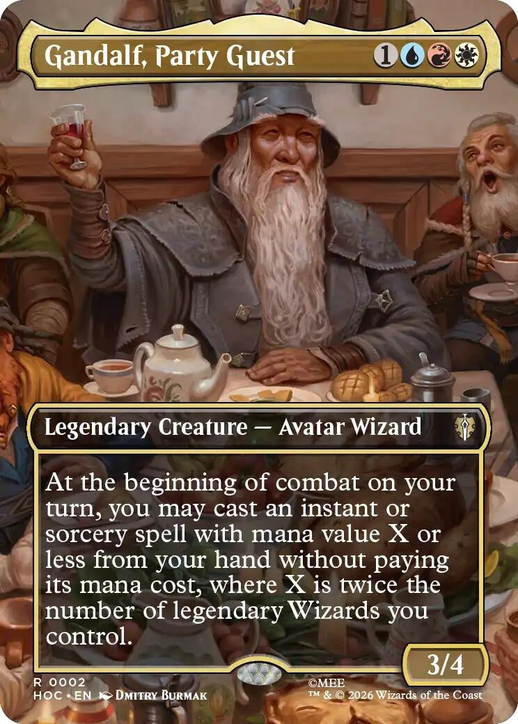 Image for Gandalf, Party Guest (Borderless) (2) (HOC) - Magic: The Gathering