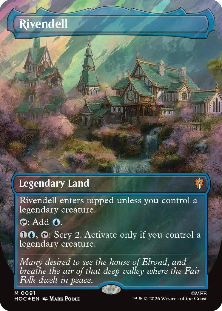 Image for Rivendell (Borderless) (Surge Foil) (91) (HOC) - Magic: The Gathering