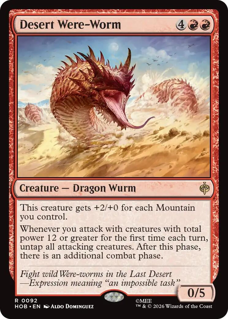 Image for Desert Were-Worm (92) (HOB) - Magic: The Gathering