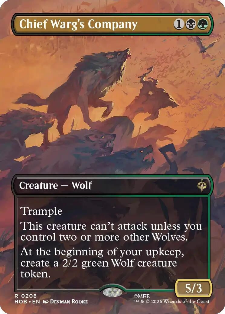 Image for Chief Warg's Company (Borderless) (208) (HOB) - Magic: The Gathering