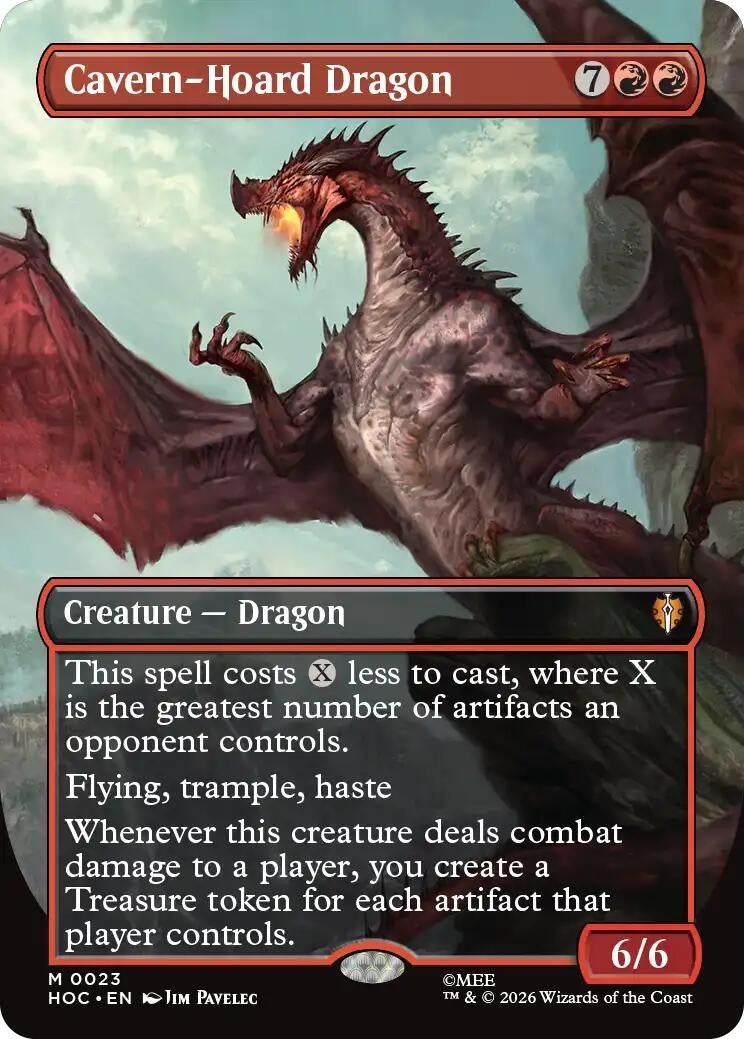 Image for Cavern-Hoard Dragon (Borderless) (23) (HOC) - Magic: The Gathering