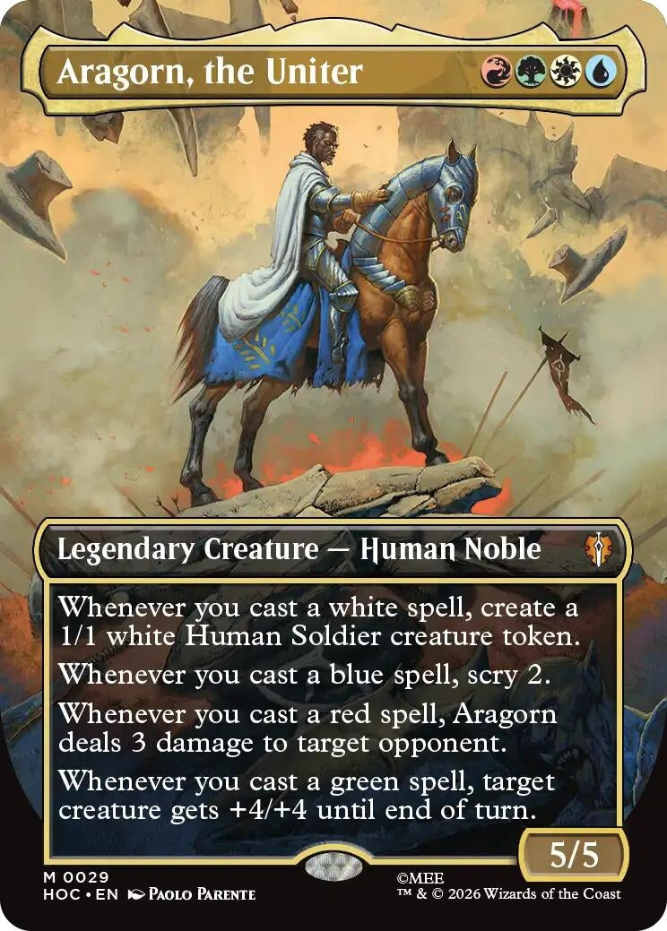 Image for Aragorn, the Uniter (Borderless) (29) (HOC) - Magic: The Gathering