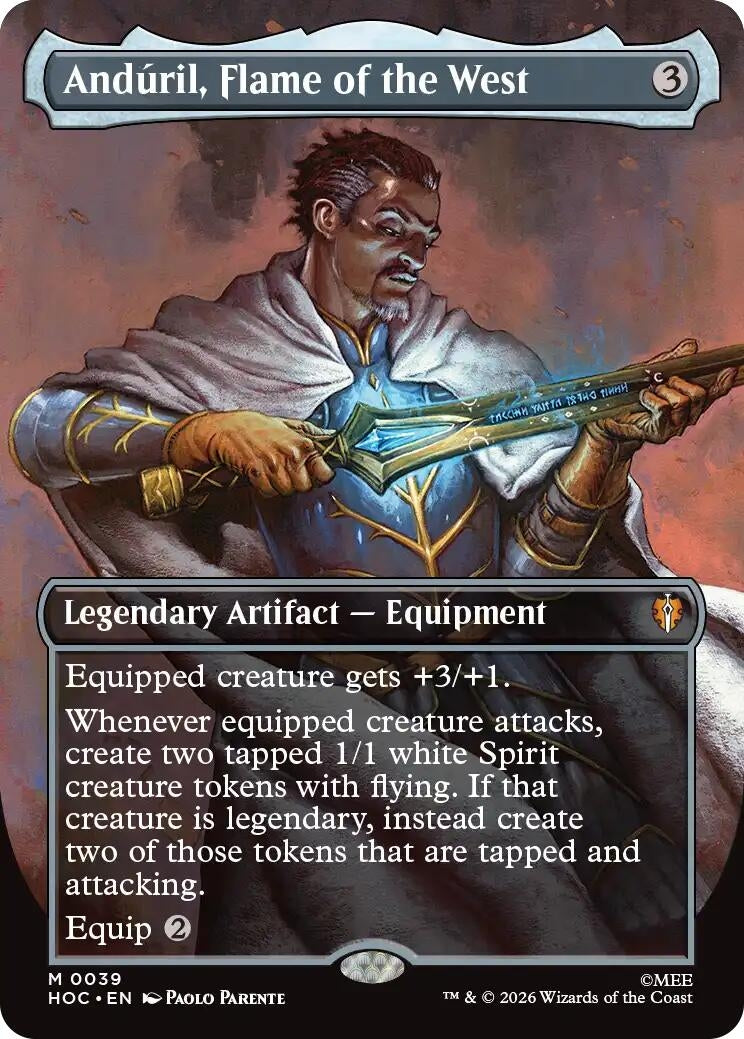 Image for Anduril, Flame of the West (Borderless) (39) (HOC) - Magic: The Gathering