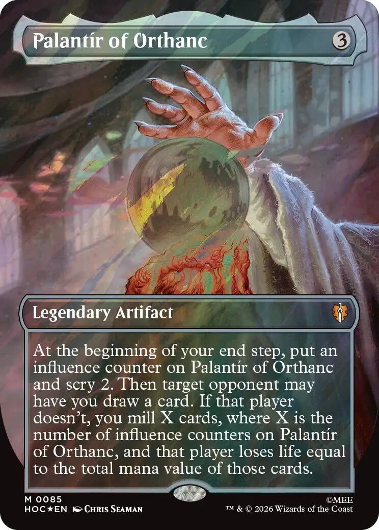 Image for Palantir of Orthanc (Borderless) (Surge Foil) (85) (HOC) - Magic: The Gathering