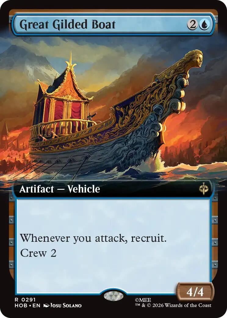 Image for Great Gilded Boat (Extended Art) (291) (HOB) - Magic: The Gathering
