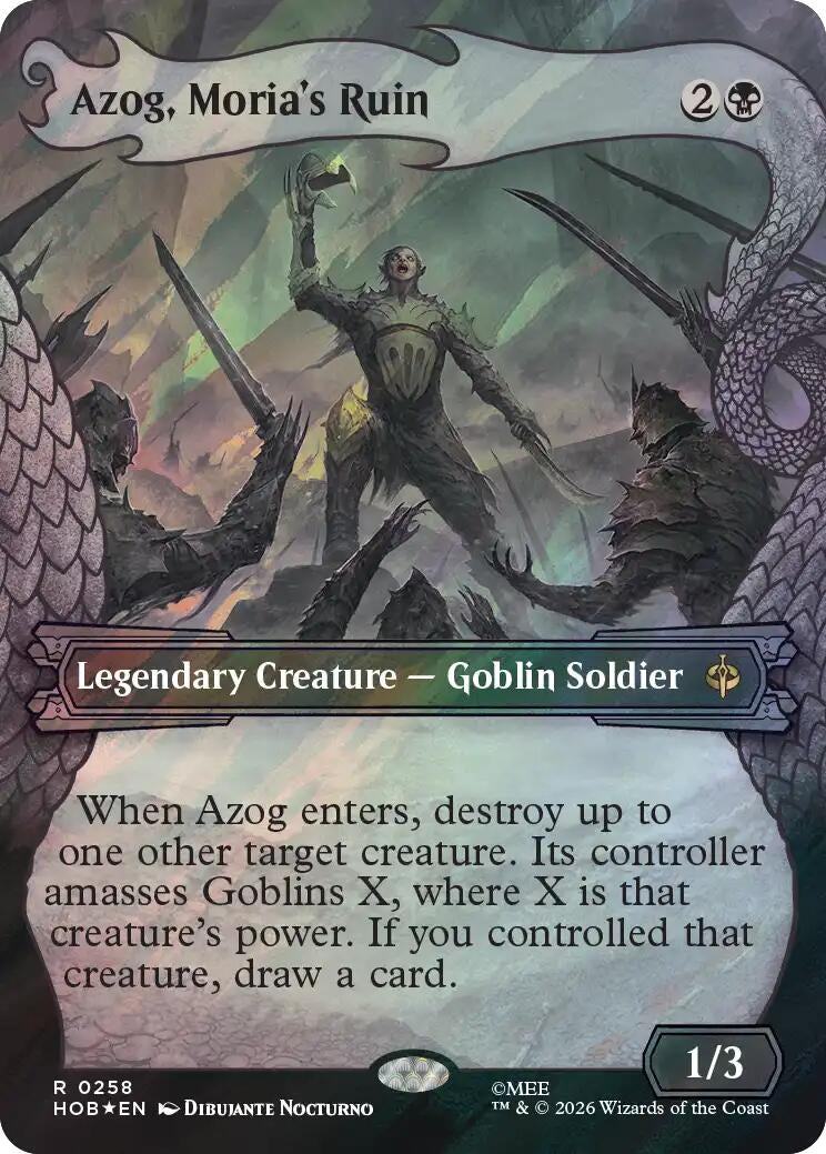 Image for Azog, Moria's Ruin (Showcase) (Surge Foil) (258) (HOB) - Magic: The Gathering