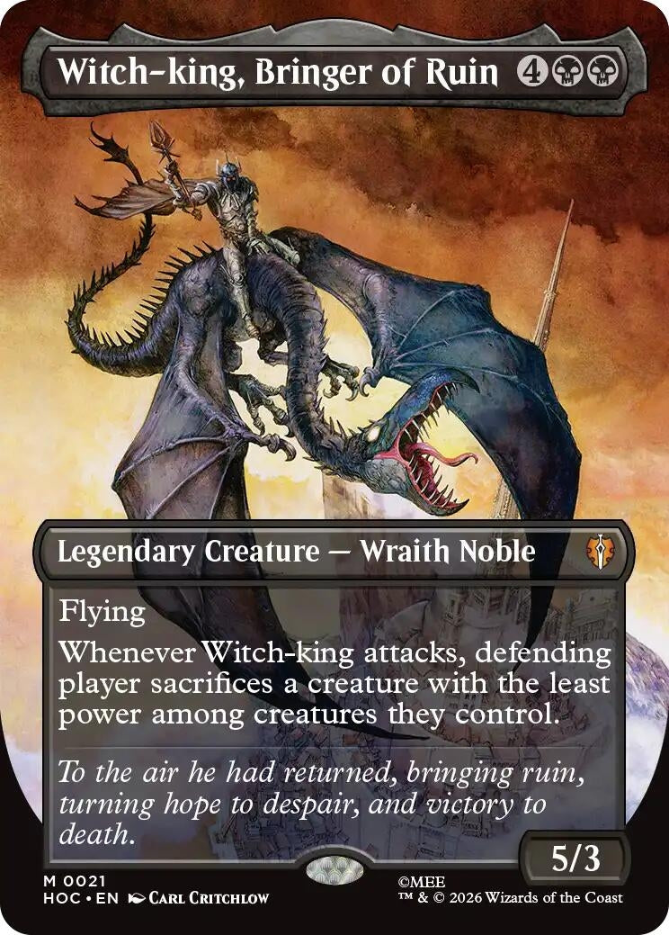 Image for Witch-king, Bringer of Ruin (Borderless) (21) (HOC) - Magic: The Gathering