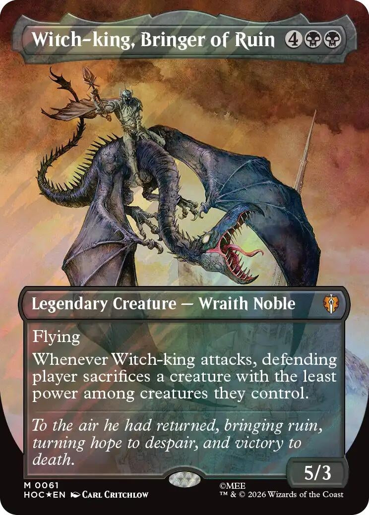 Image for Witch-king, Bringer of Ruin (Borderless) (Surge Foil) (61) (HOC) - Magic: The Gathering