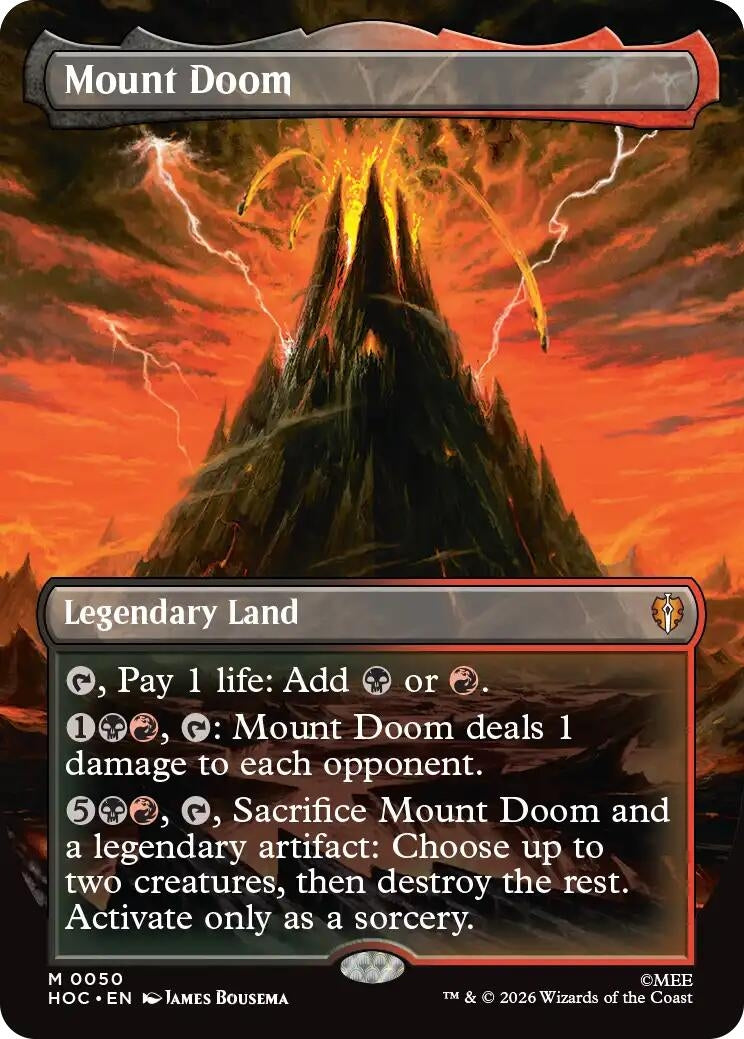 Image for Mount Doom (Borderless) (50) (HOC) - Magic: The Gathering