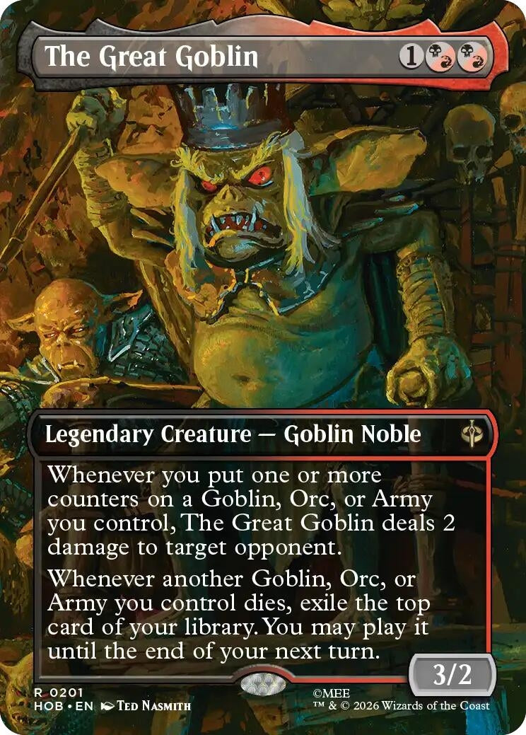 Image for The Great Goblin (Borderless) (201) (HOB) - Magic: The Gathering