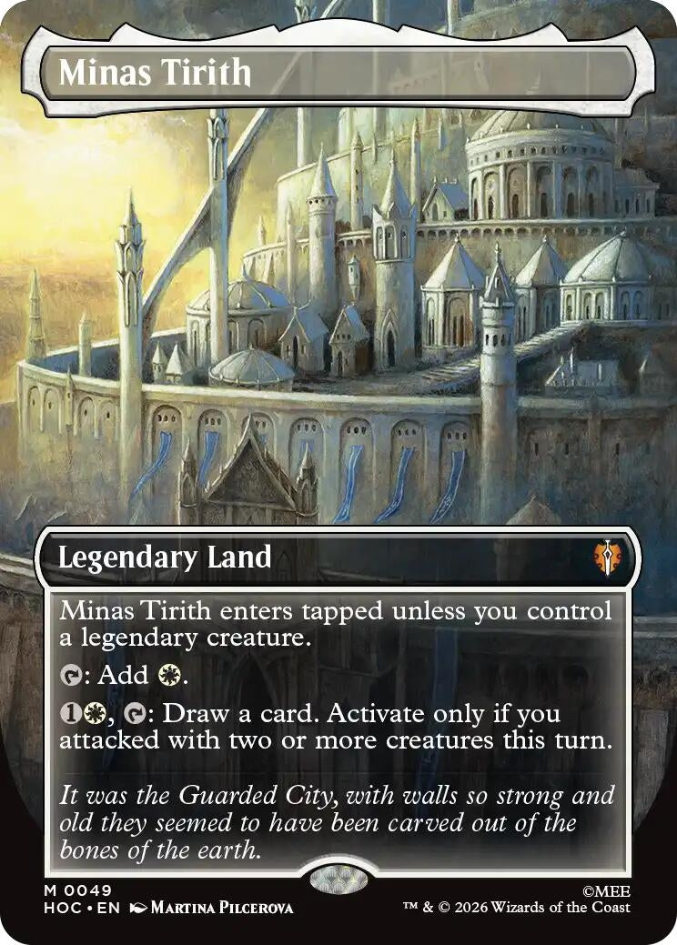 Image for Minas Tirith (Borderless) (49) (HOC) - Magic: The Gathering
