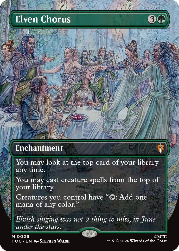 Image for Elven Chorus (Borderless) (26) (HOC) - Magic: The Gathering