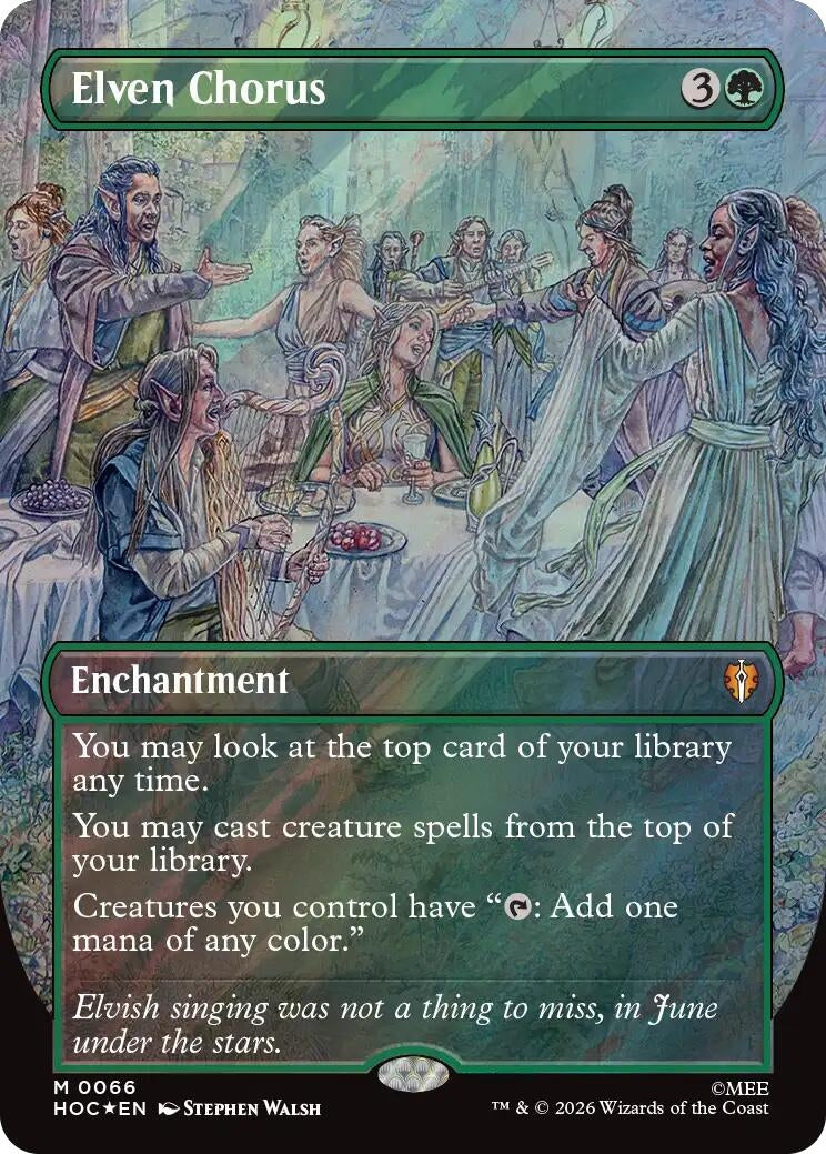 Image for Elven Chorus (Borderless) (Surge Foil) (66) (HOC) - Magic: The Gathering