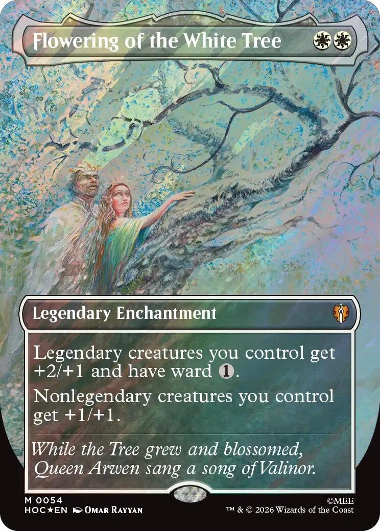 Image for Flowering of the White Tree (Borderless) (Surge Foil) (54) (HOC) - Magic: The Gathering