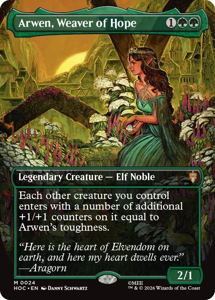 Image for Arwen, Weaver of Hope (Borderless) (24) (HOC) - Magic: The Gathering