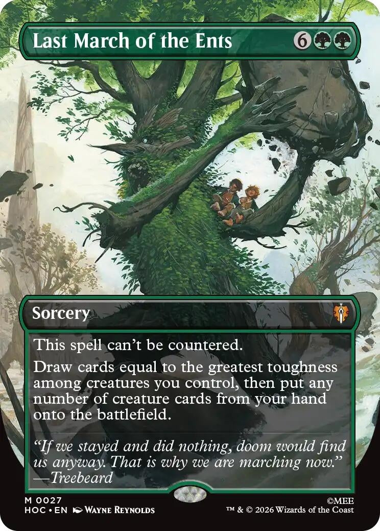 Image for Last March of the Ents (Borderless) (27) (HOC) - Magic: The Gathering