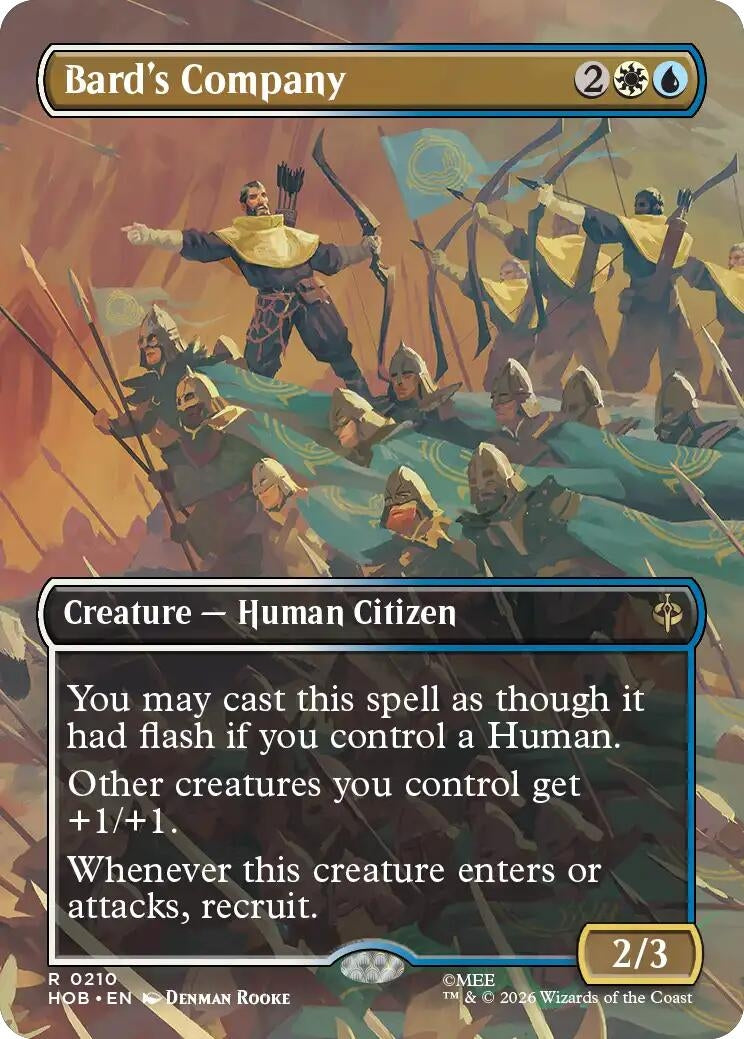 Image for Bard's Company (Borderless) (210) (HOB) - Magic: The Gathering