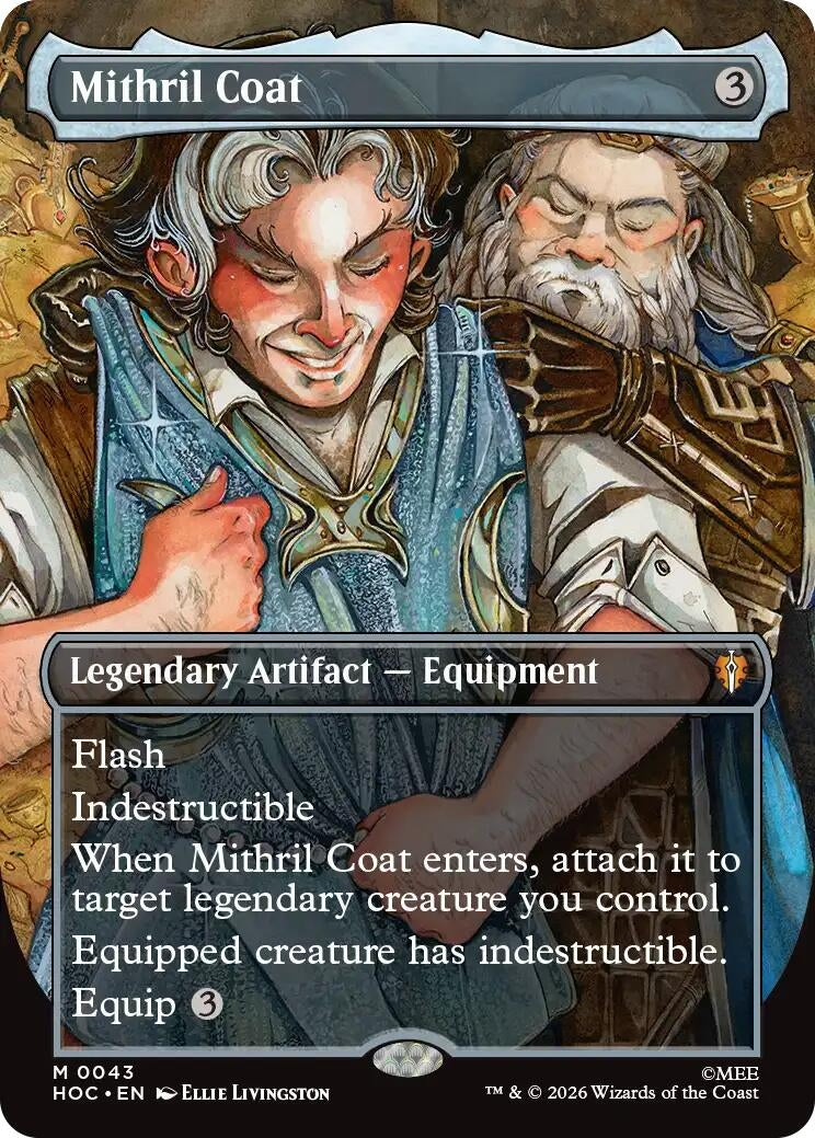 Image for Mithril Coat (Borderless) (43) (HOC) - Magic: The Gathering