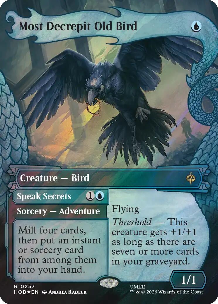 Image for Most Decrepit Old Bird (Showcase) (Surge Foil) (257) (HOB) - Magic: The Gathering