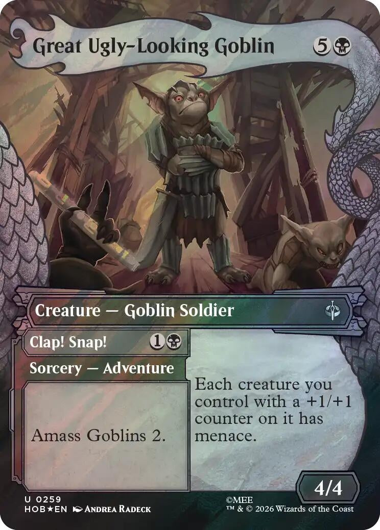 Image for Great Ugly-Looking Goblin (Showcase) (Surge Foil) (259) (HOB) - Magic: The Gathering