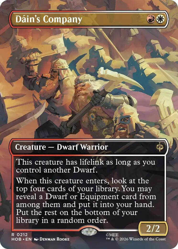 Image for Dain's Company (Borderless) (212) (HOB) - Magic: The Gathering