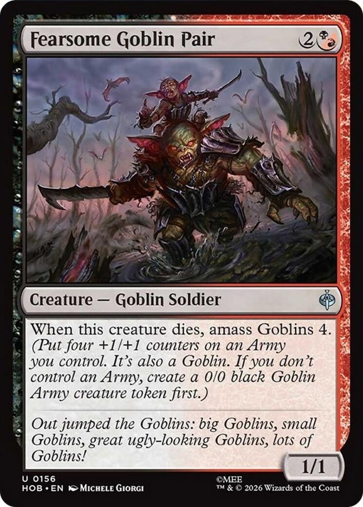 Image for Fearsome Goblin Pair (156) (HOB) - Magic: The Gathering