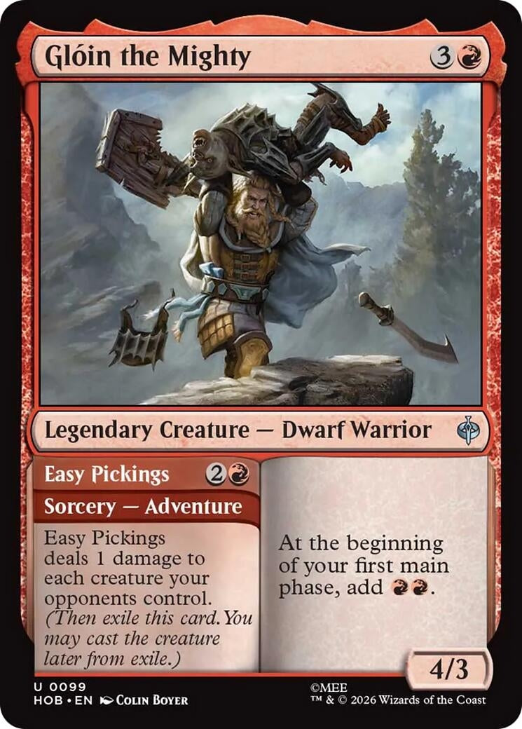 Image for Gloin the Mighty (99) (HOB) - Magic: The Gathering