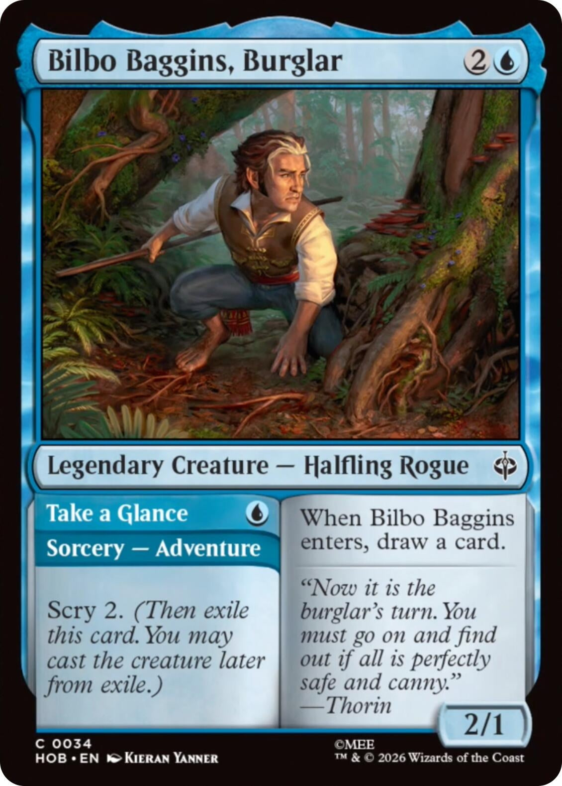 Image for Bilbo Baggins, Burglar (34) (HOB) - Magic: The Gathering