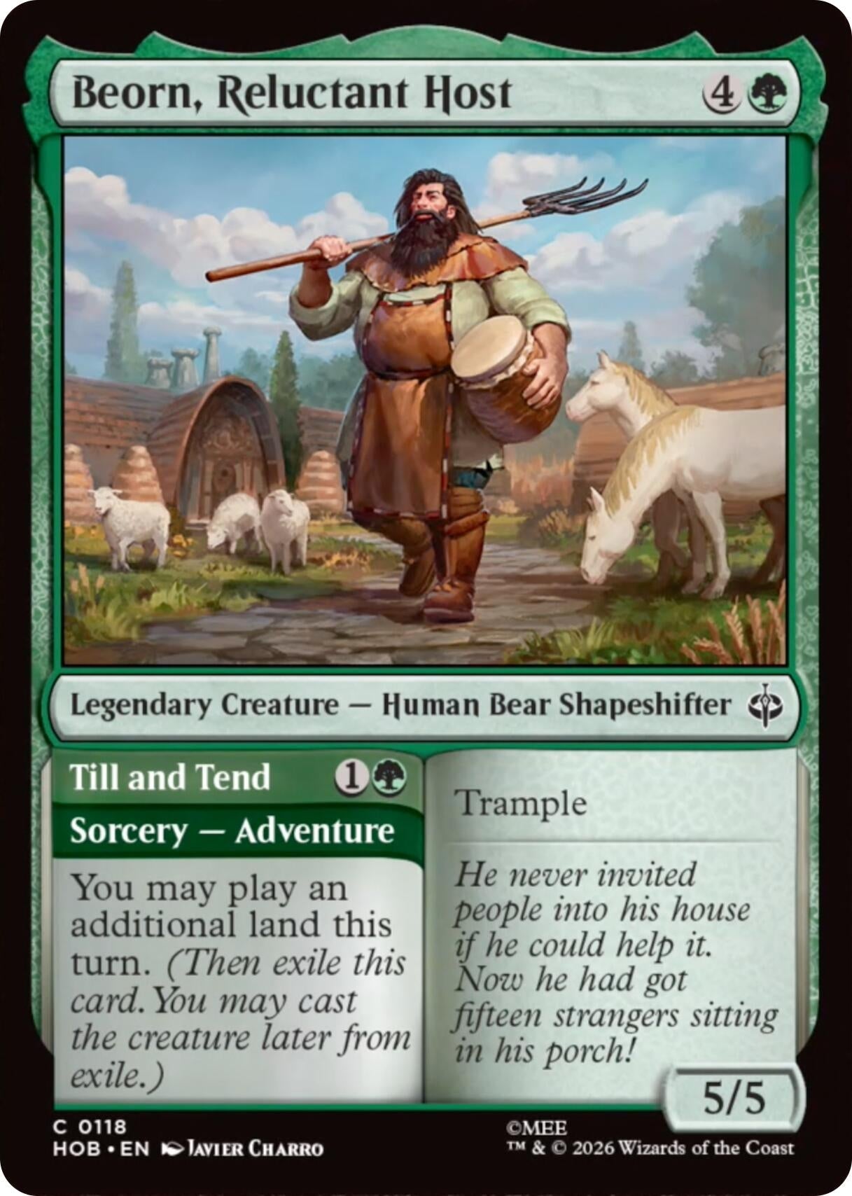 Image for Beorn, Reluctant Host (118) (HOB) - Magic: The Gathering