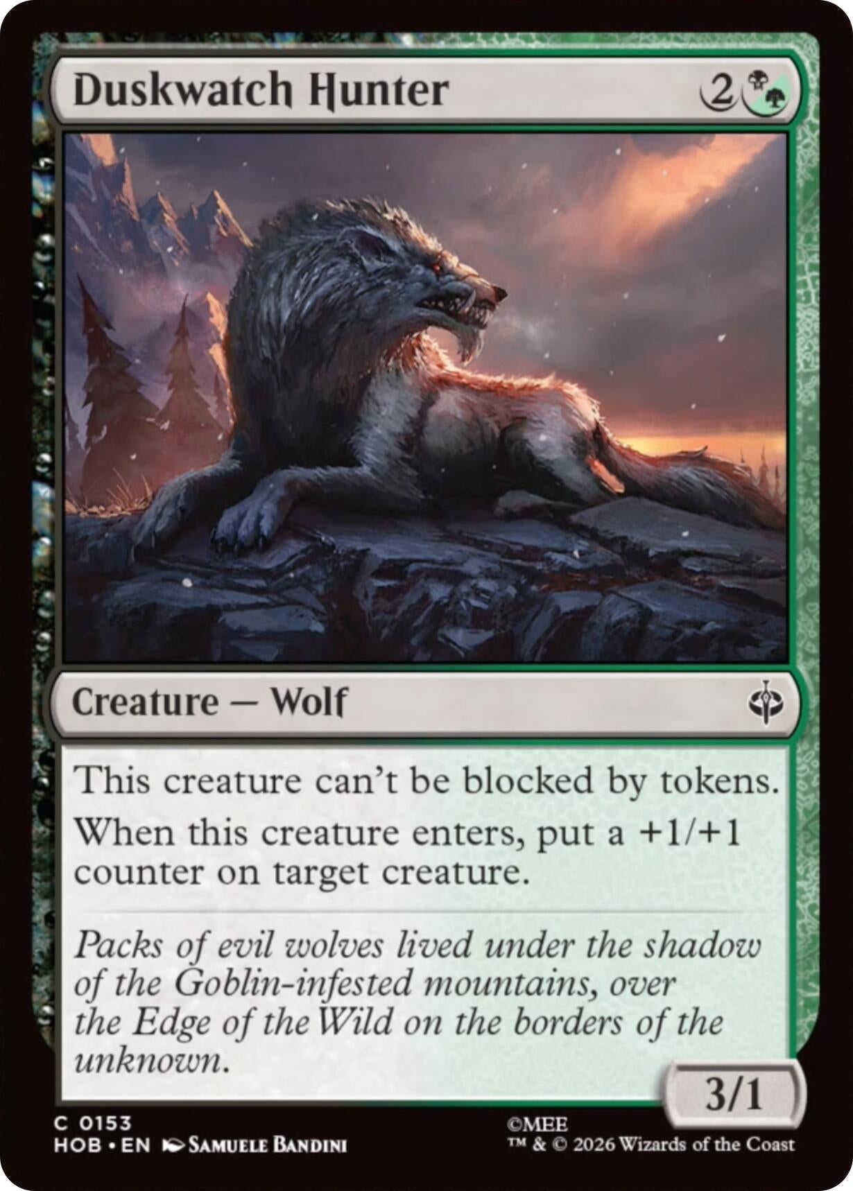 Image for Duskwatch Hunter (153) (HOB) - Magic: The Gathering
