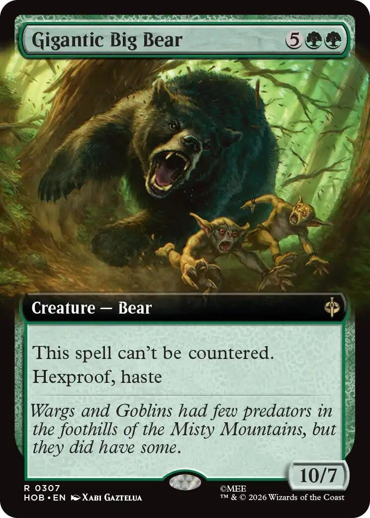 Image for Gigantic Big Bear (Extended Art) (307) (HOB) - Magic: The Gathering