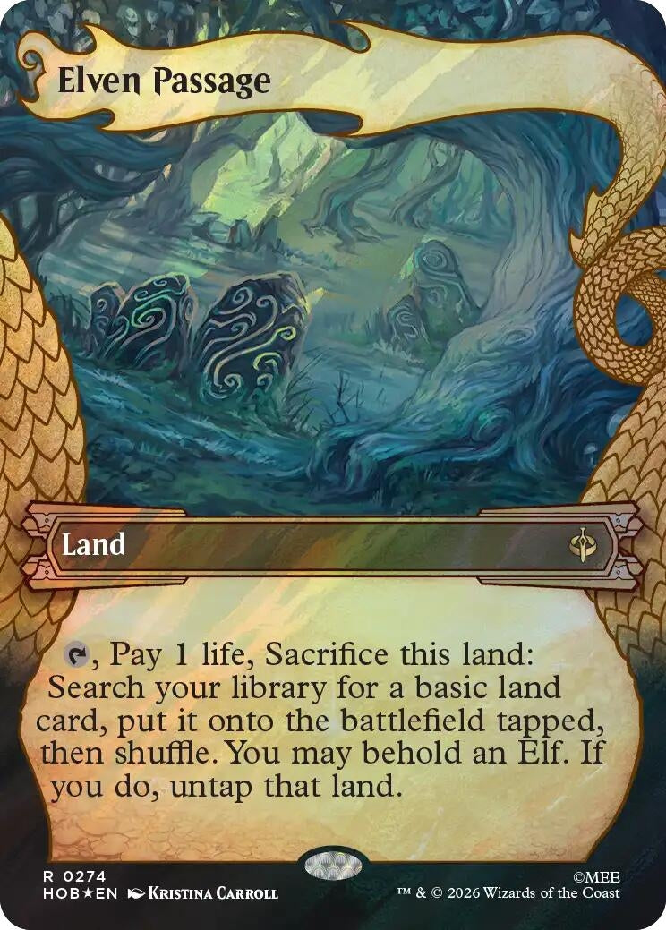 Image for Elven Passage (Showcase) (Surge Foil) (274) (HOB) - Magic: The Gathering