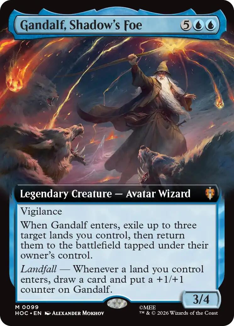 Image for Gandalf, Shadow's Foe (Extended Art) (99) (HOC) - Magic: The Gathering
