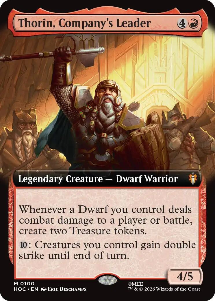 Image for Thorin, Company's Leader (Extended Art) (100) (HOC) - Magic: The Gathering