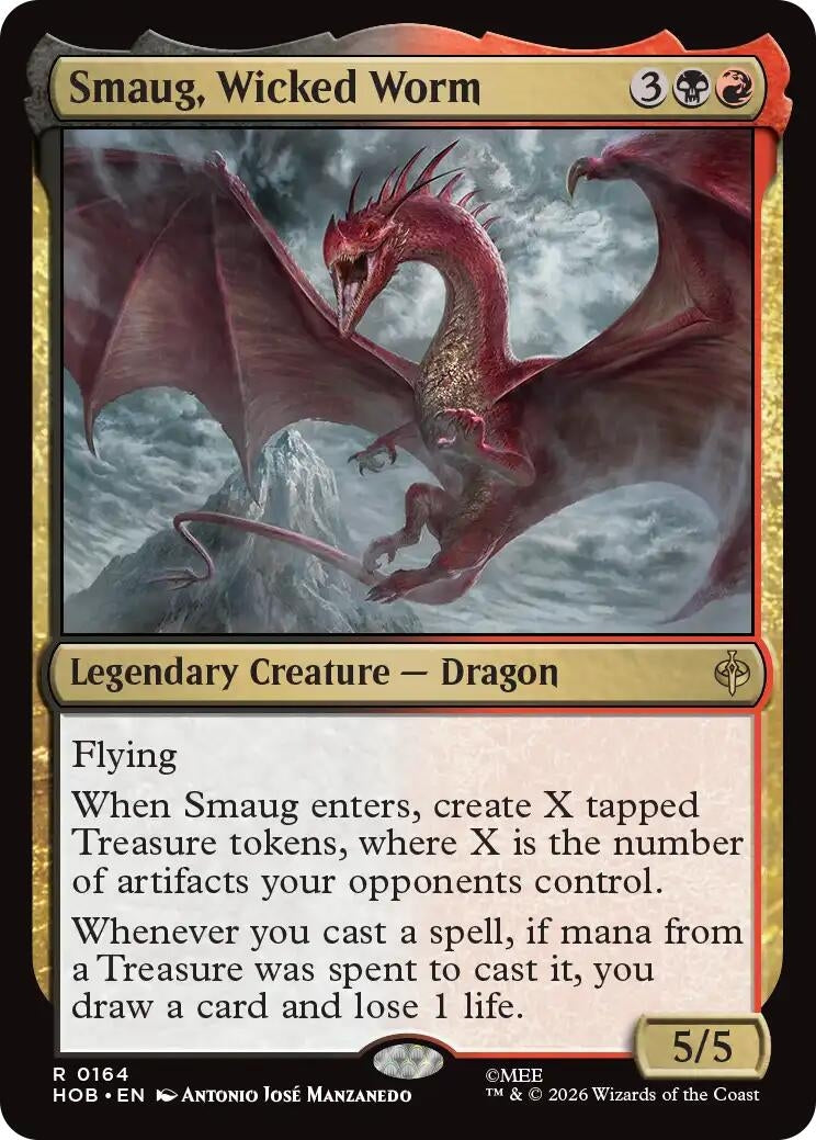 Image for Smaug, Wicked Worm (164) (HOB) - Magic: The Gathering