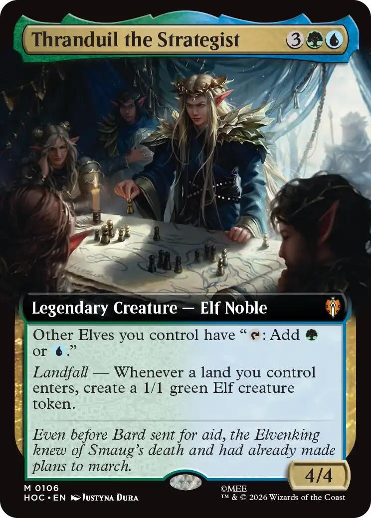 Image for Thranduil the Strategist (Extended Art) (106) (HOC) - Magic: The Gathering